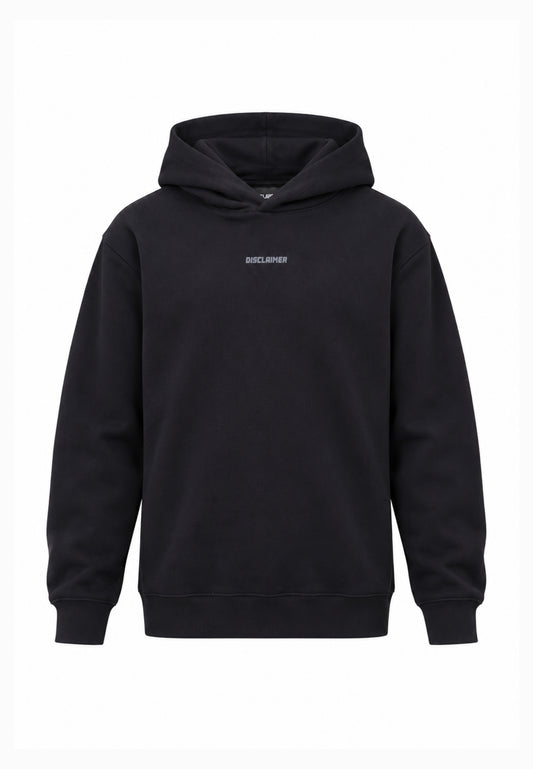 Disclaimer FELPA NERA CON CAPPUCCIO E MAXI LOGO SUL RETRO Bambini e ragazzi 26IDK59101.NE_