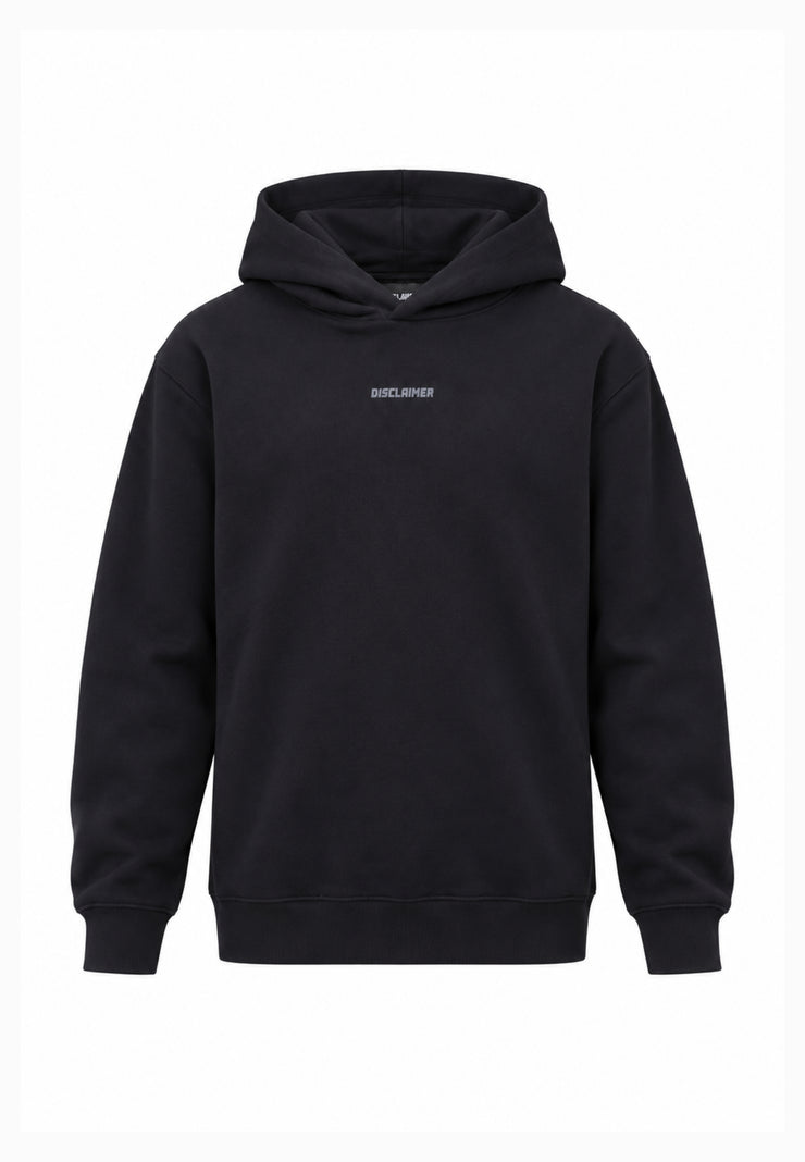 Disclaimer FELPA NERA CON CAPPUCCIO E MAXI LOGO SUL RETRO Bambini e ragazzi 26IDK59101.NE_