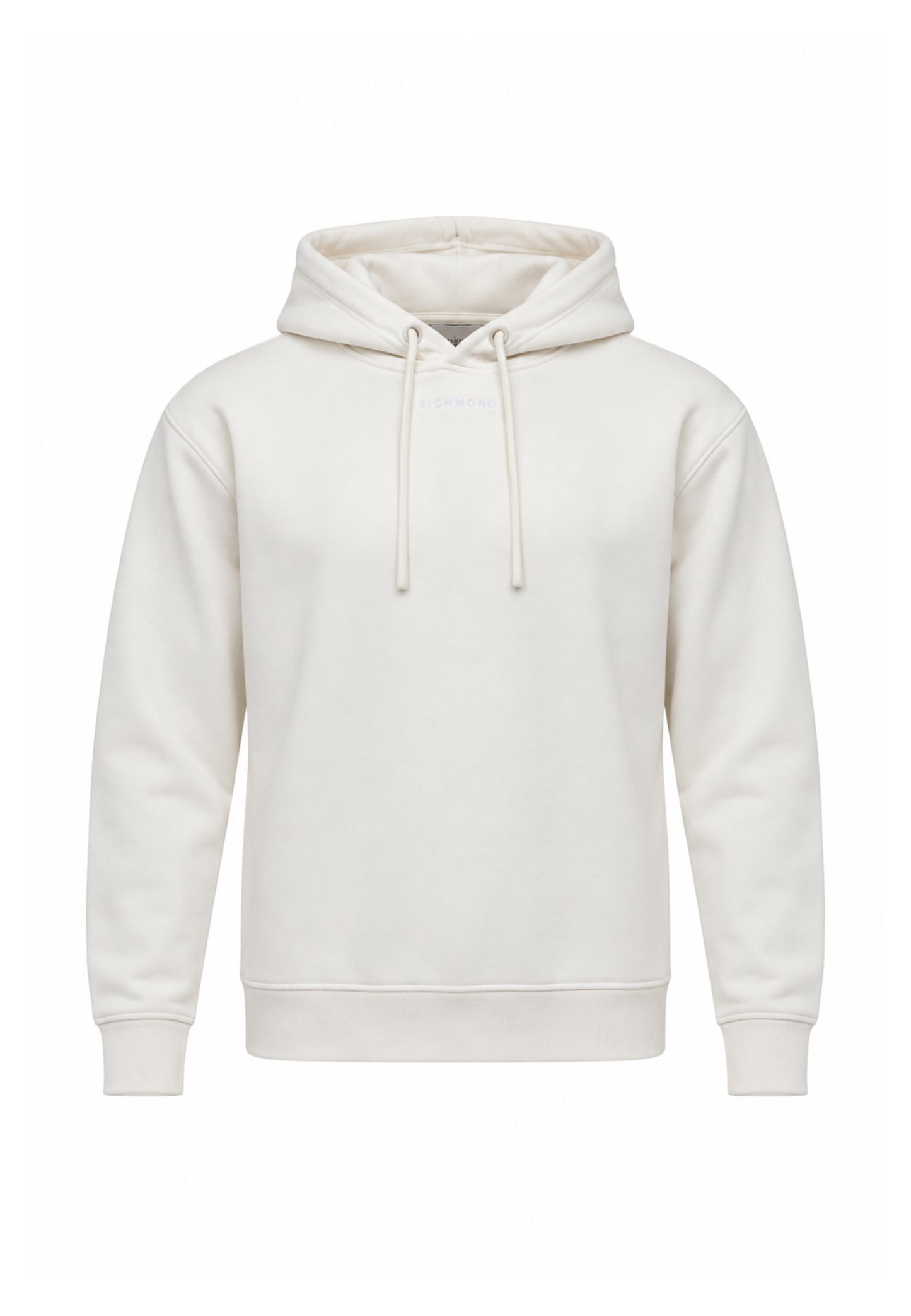 John Richmond felpa PANNA CON CAPPUCCIO E MINI LOGO Uomo uma26029fe.panna_