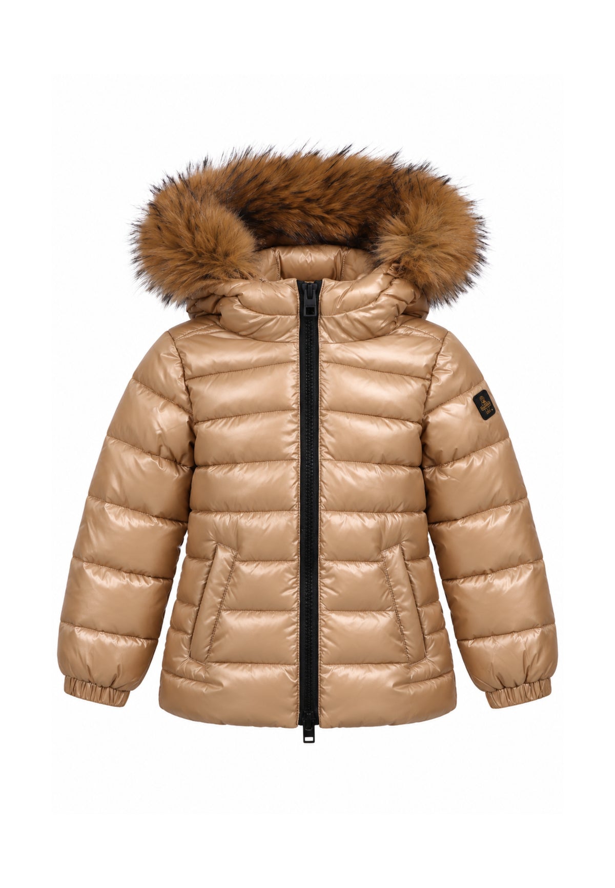 REFRIGIWEAR PIUMINO CON PELLICCIA E LOGO SUL BRACCIO Bambine e ragazze RG2606CW26_
