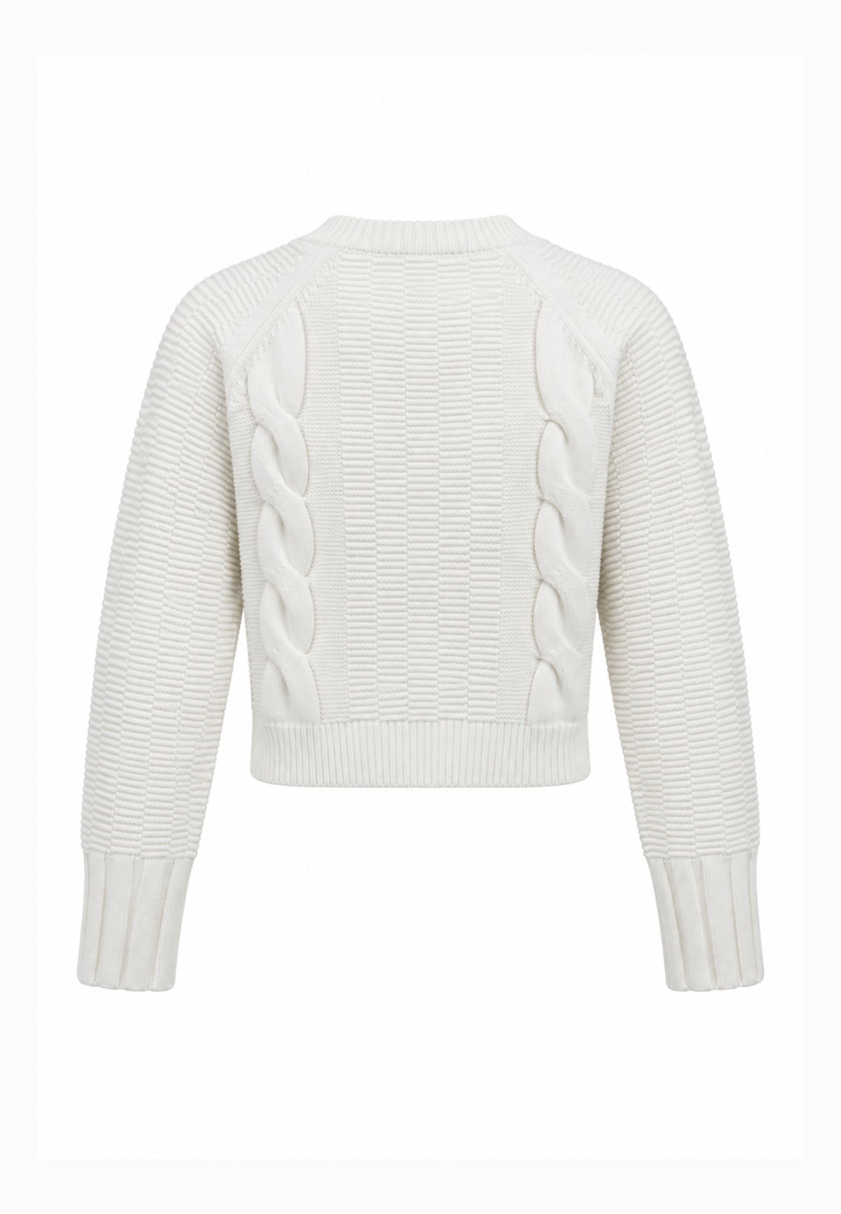 Kocca maglia PANNA ATTILLATA CON TRECCIA Bambine e ragazze aurasim.panna_