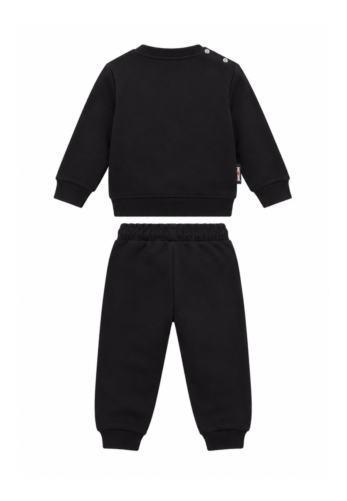 JUST CAVALLI TUTA NERA A GIROCOLLO CON LOGO CENTRALE Bambini e ragazzi JIA26001CF.NE_