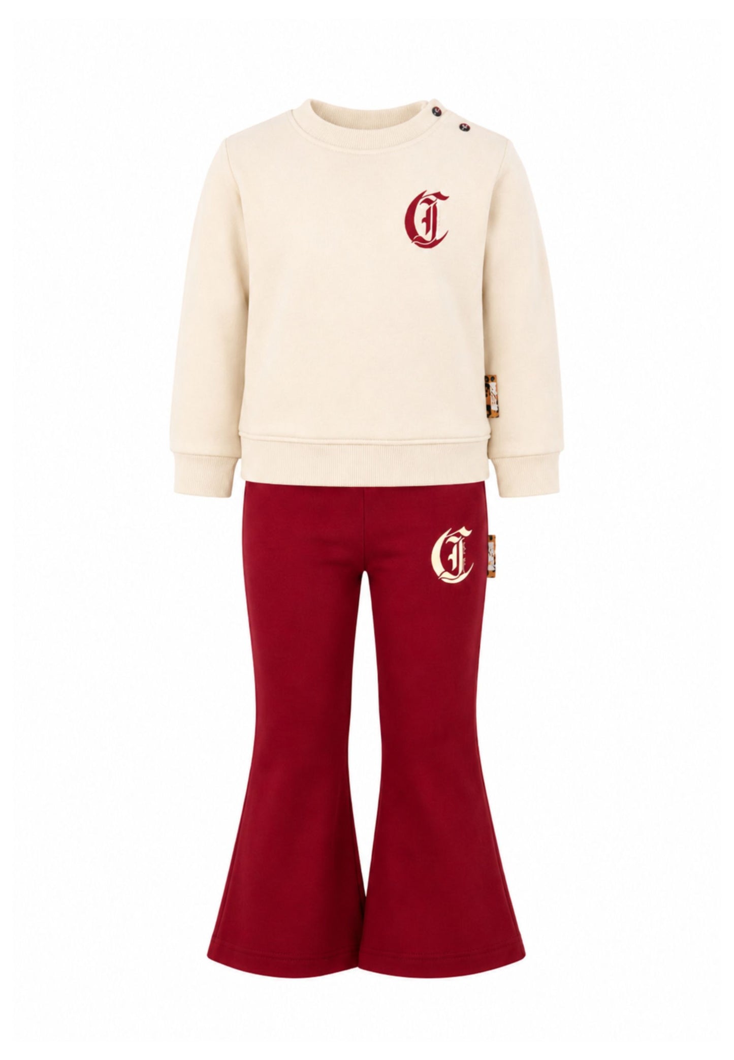 JUST CAVALLI completo PANNA CON FELPA E LEGGINGS A ZAMPA Bambine e ragazze jia26089cf.panna_
