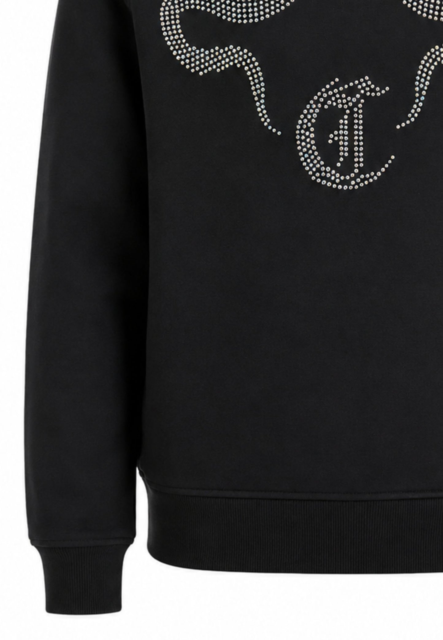 JUST CAVALLI felpa NERA CON SERPENTI DI STRASS Bambine e ragazze jga26040fe.ne_