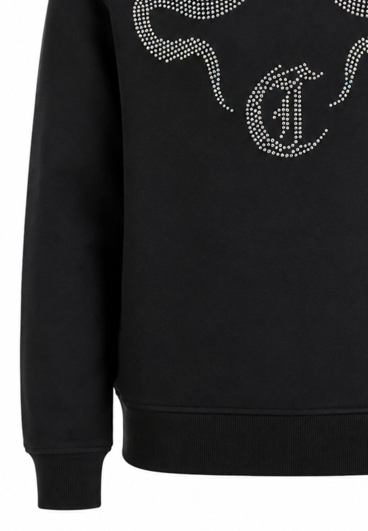 JUST CAVALLI felpa NERA CON SERPENTI DI STRASS Bambine e ragazze jga26040fe.ne_