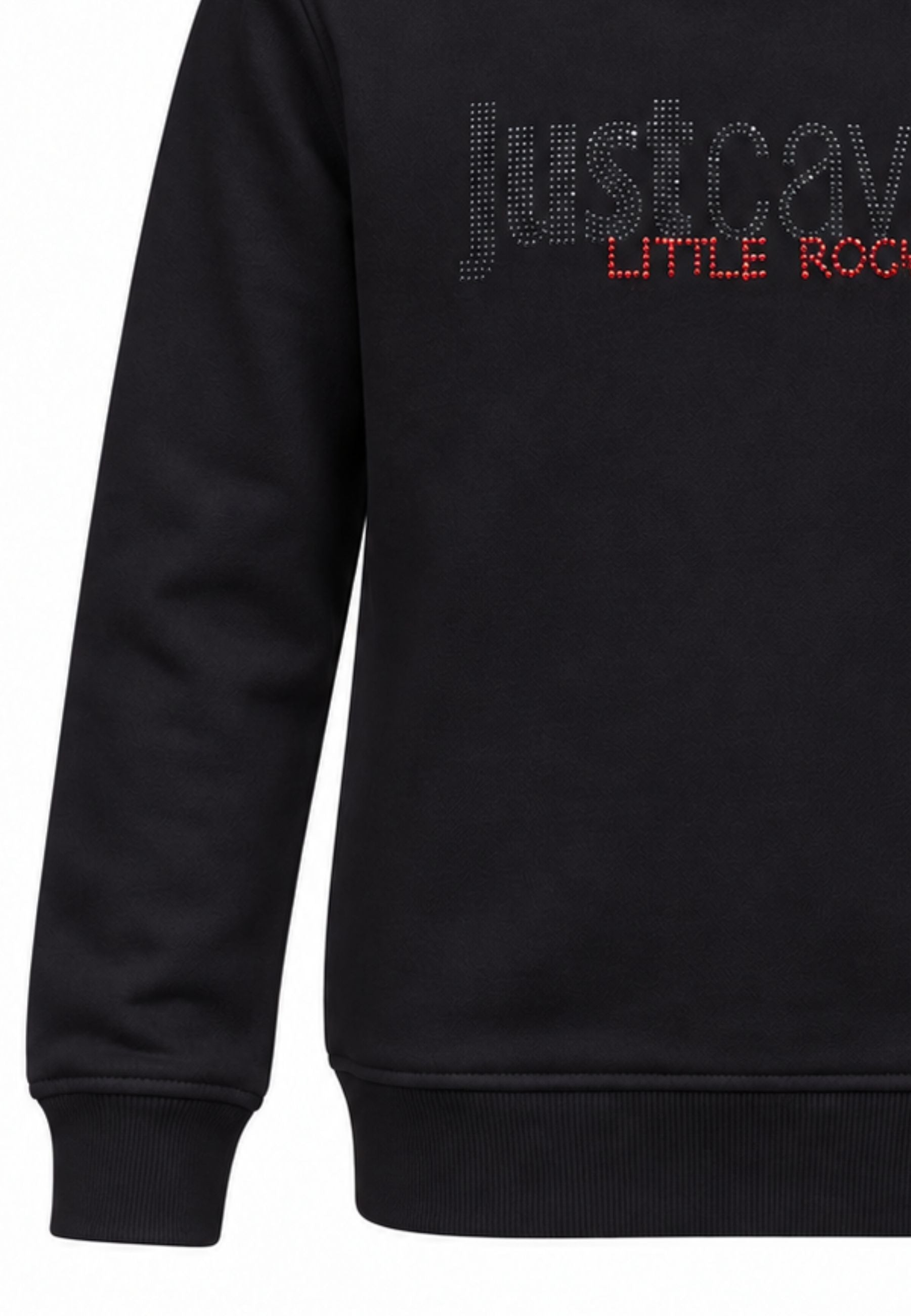 JUST CAVALLI felpa NERA GIROCOLLO CON logo borchie Bambine e ragazze jba26158fe.ne_