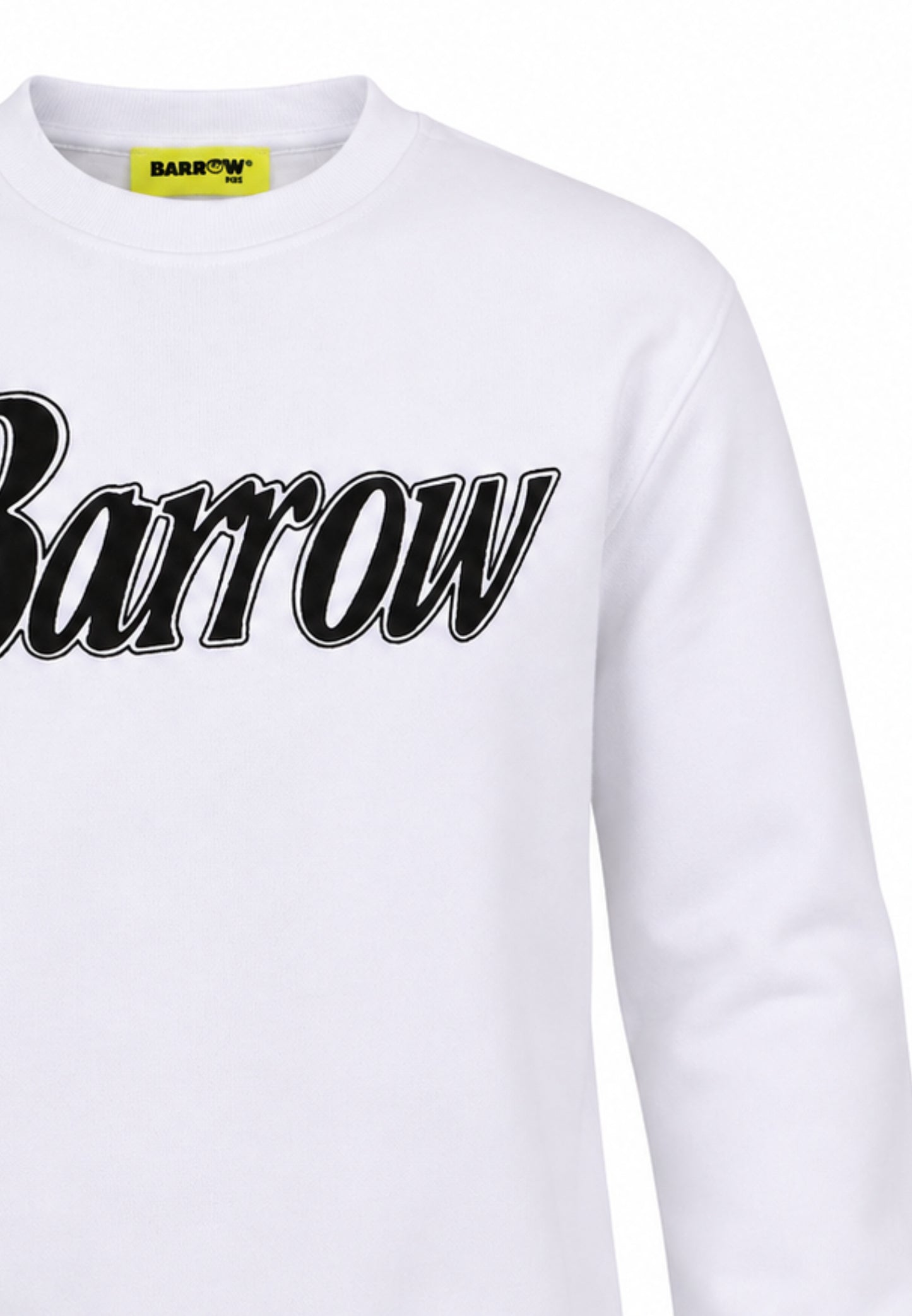 BARROW FELPA BIANCA GIROCOLLO CON LOGO DAVANTI E STAMPA ORSETTO DIETRO Bambini e ragazzi F6BKJUSW162.BIA_
