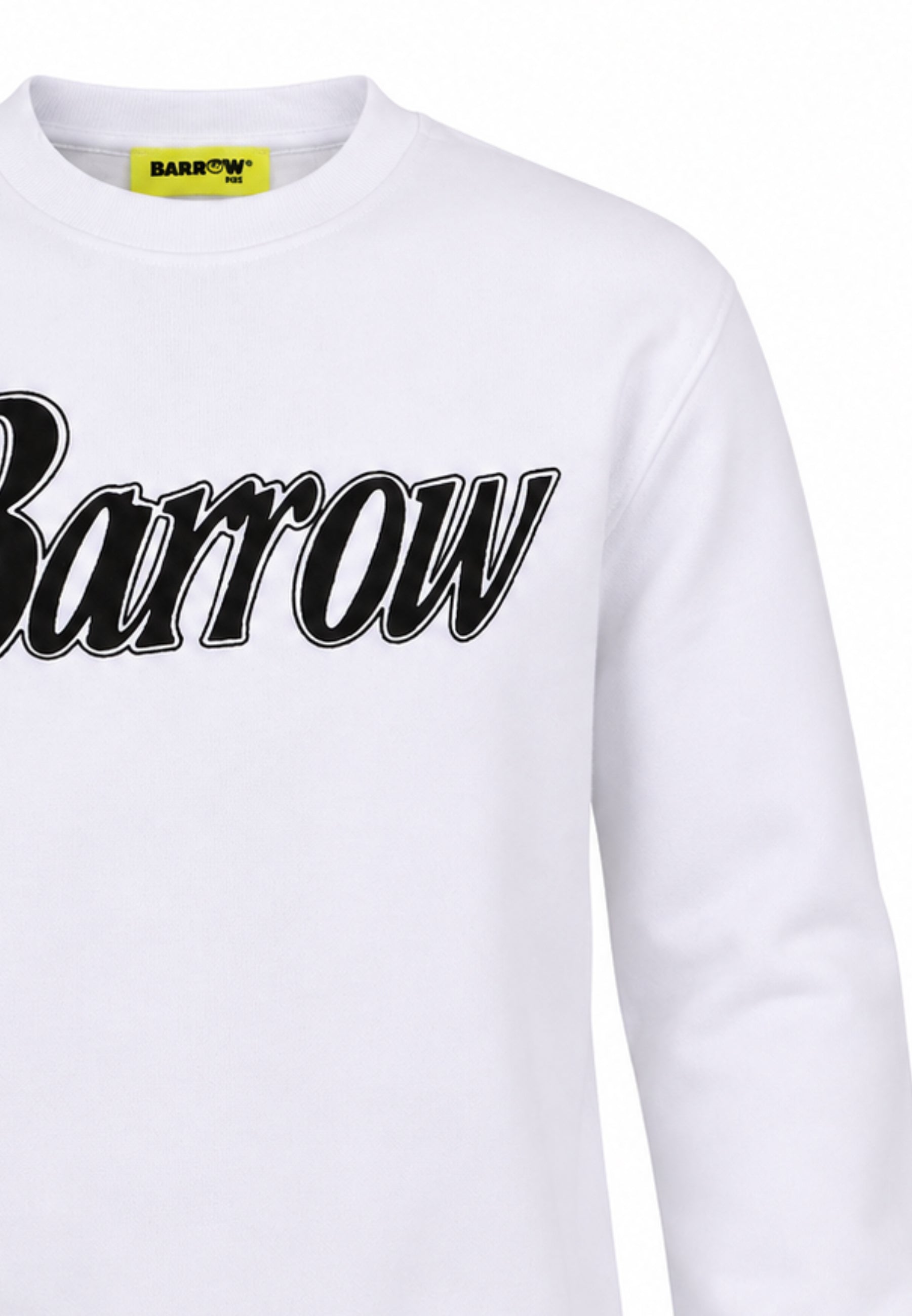 BARROW FELPA BIANCA GIROCOLLO CON LOGO DAVANTI E STAMPA ORSETTO DIETRO Bambini e ragazzi F6BKJUSW162.BIA_