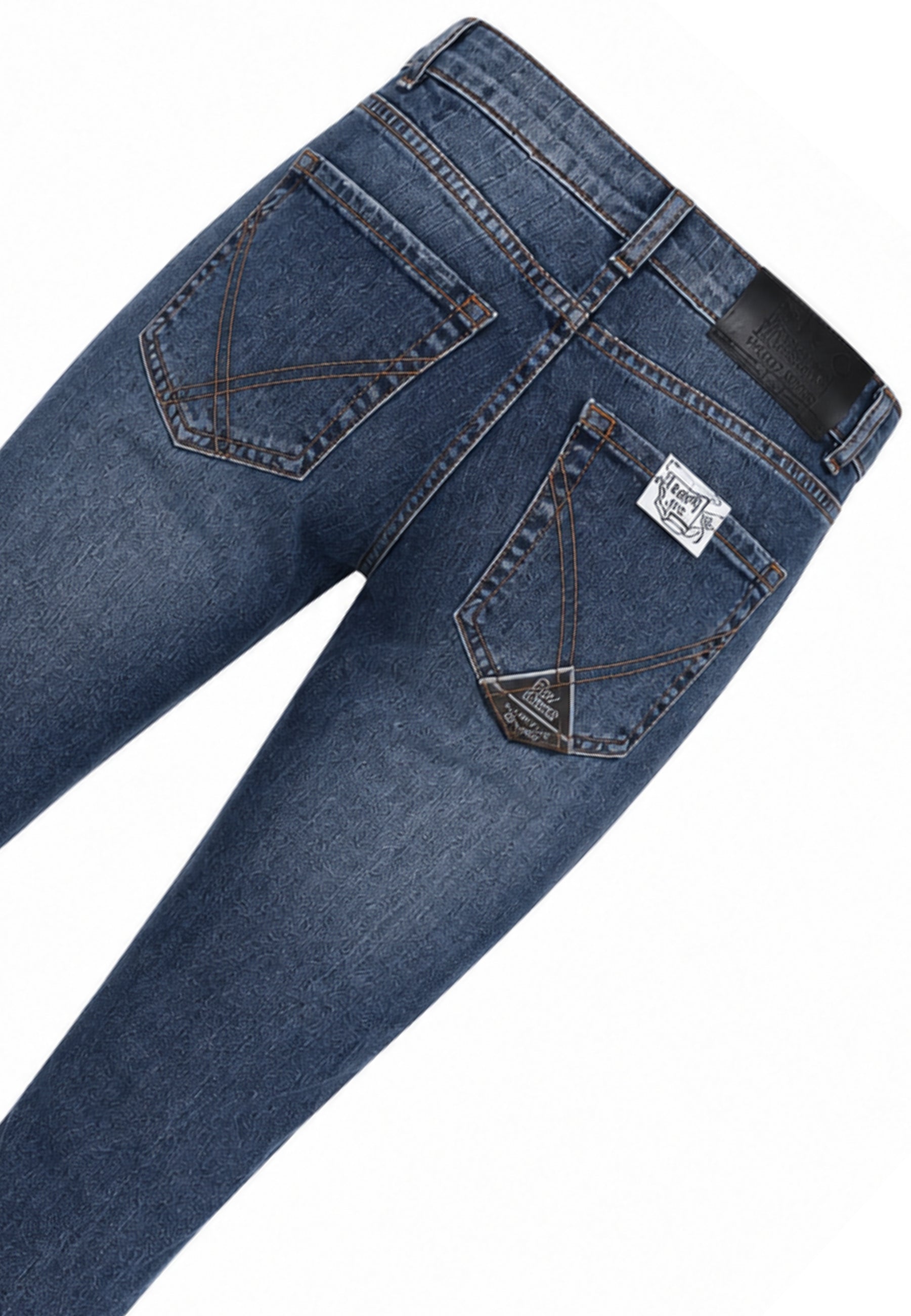 Roy Roger's jeans BLU DENIM A SIGARETTA SLIM FIT Bambini e ragazzi rh142/49.denim_