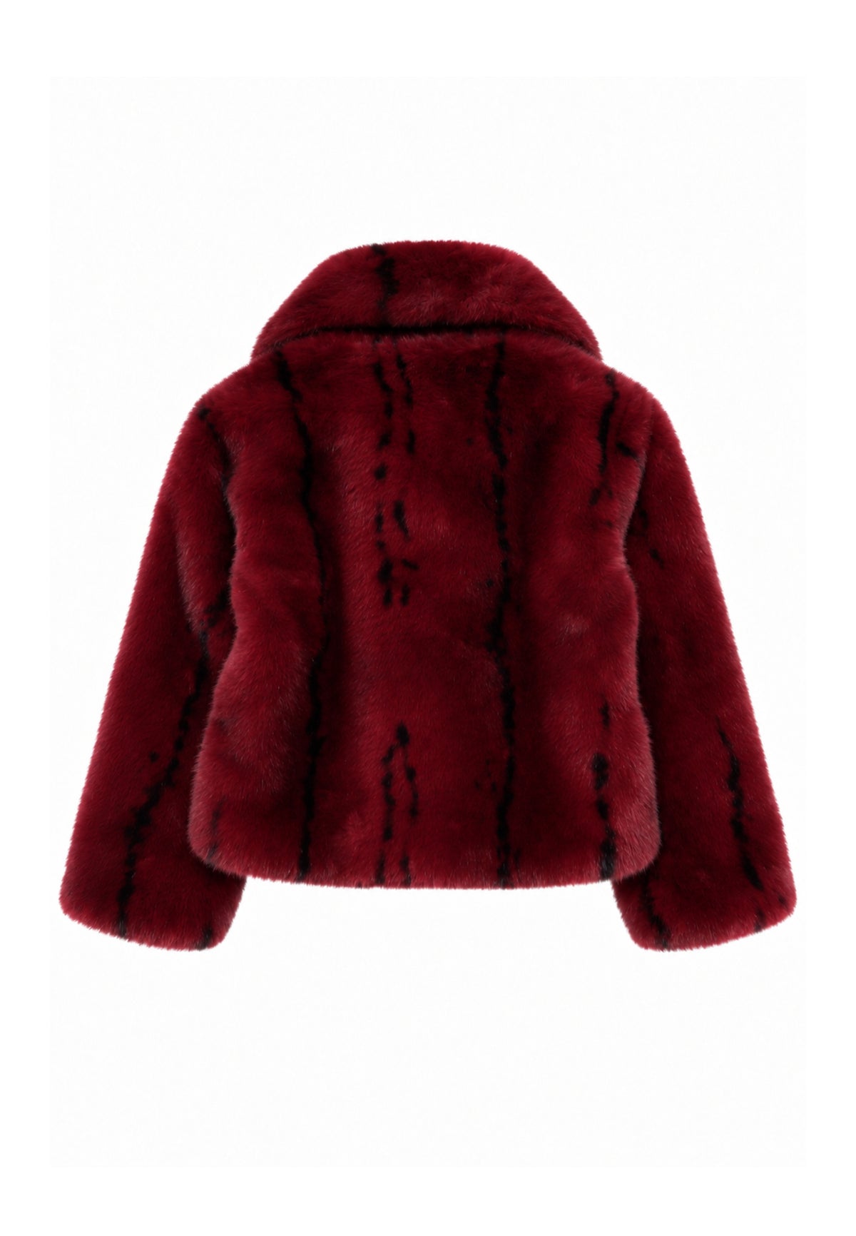 JUST CAVALLI eco pelliccia bordeaux a fantasia crop Bambine e ragazze jga26026pl.bordeaux_
