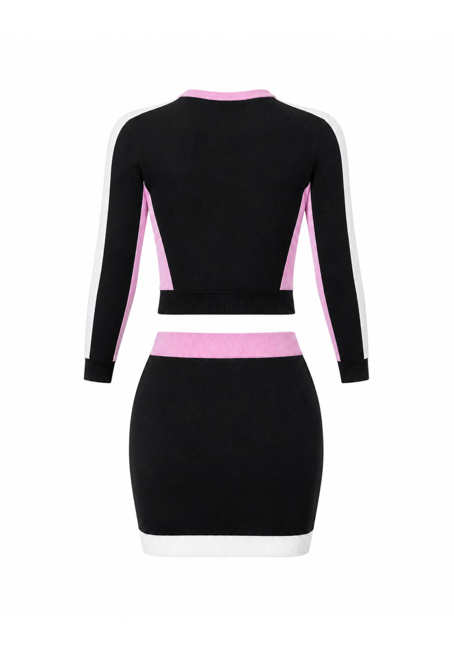 MARC ELLIS COMPLETO NERO MAGLIONCINO E GONNA CON DETTAGLI ROSA E BIANCHI Bambine e ragazze jmjsw03552.NE_