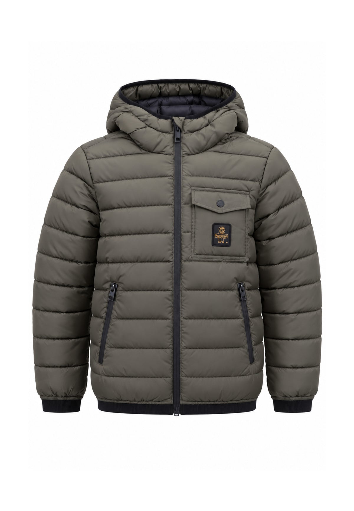 REFRIGIWEAR GIUBBOTTO VERDE TRAPUNTATO CON CAPPUCCIO Uomo JOSH JACKET.VERDE_