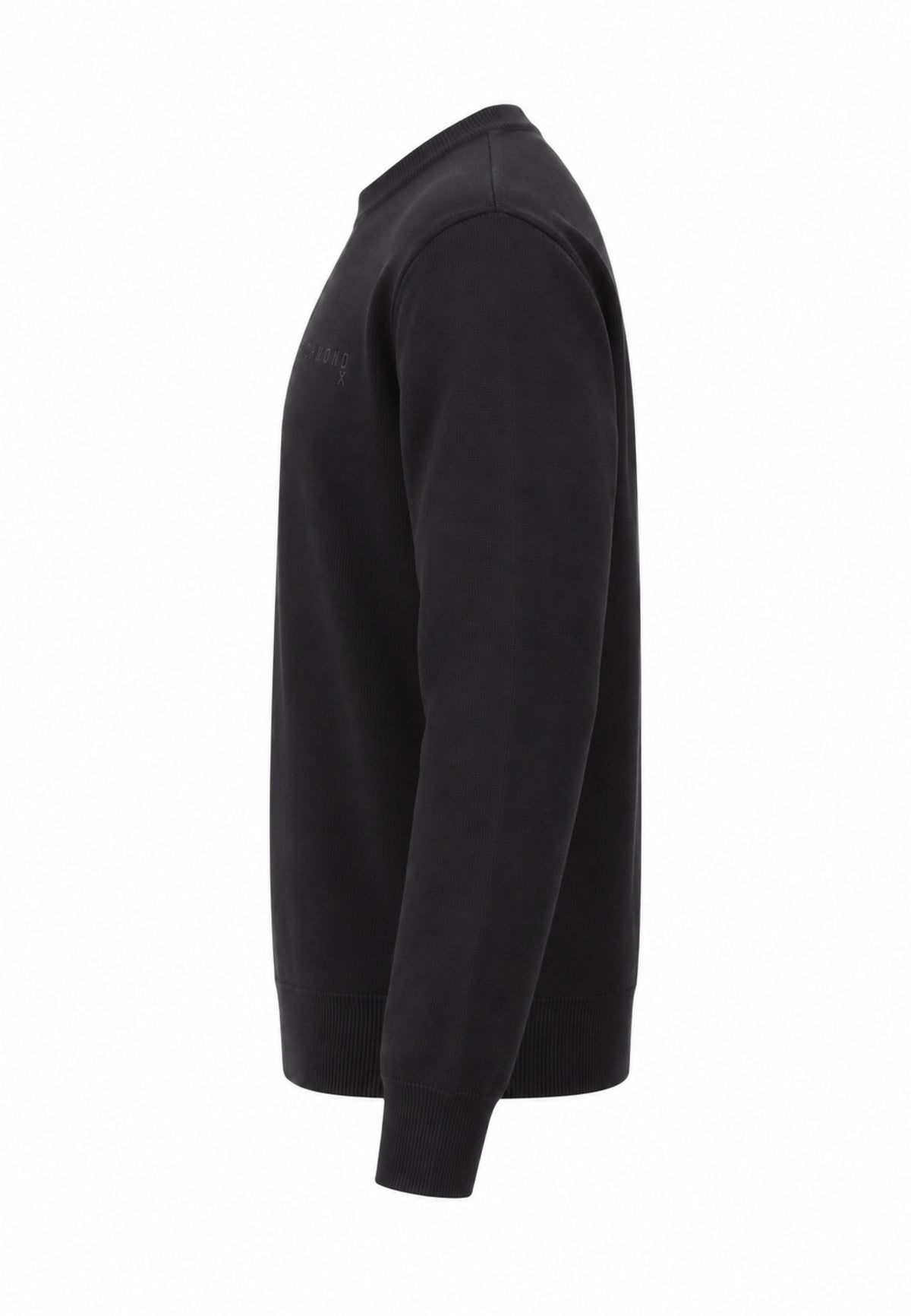 John Richmond maglia NERO IN LANA RASATA CON MINI LOGO Uomo uma26169ma.ne_