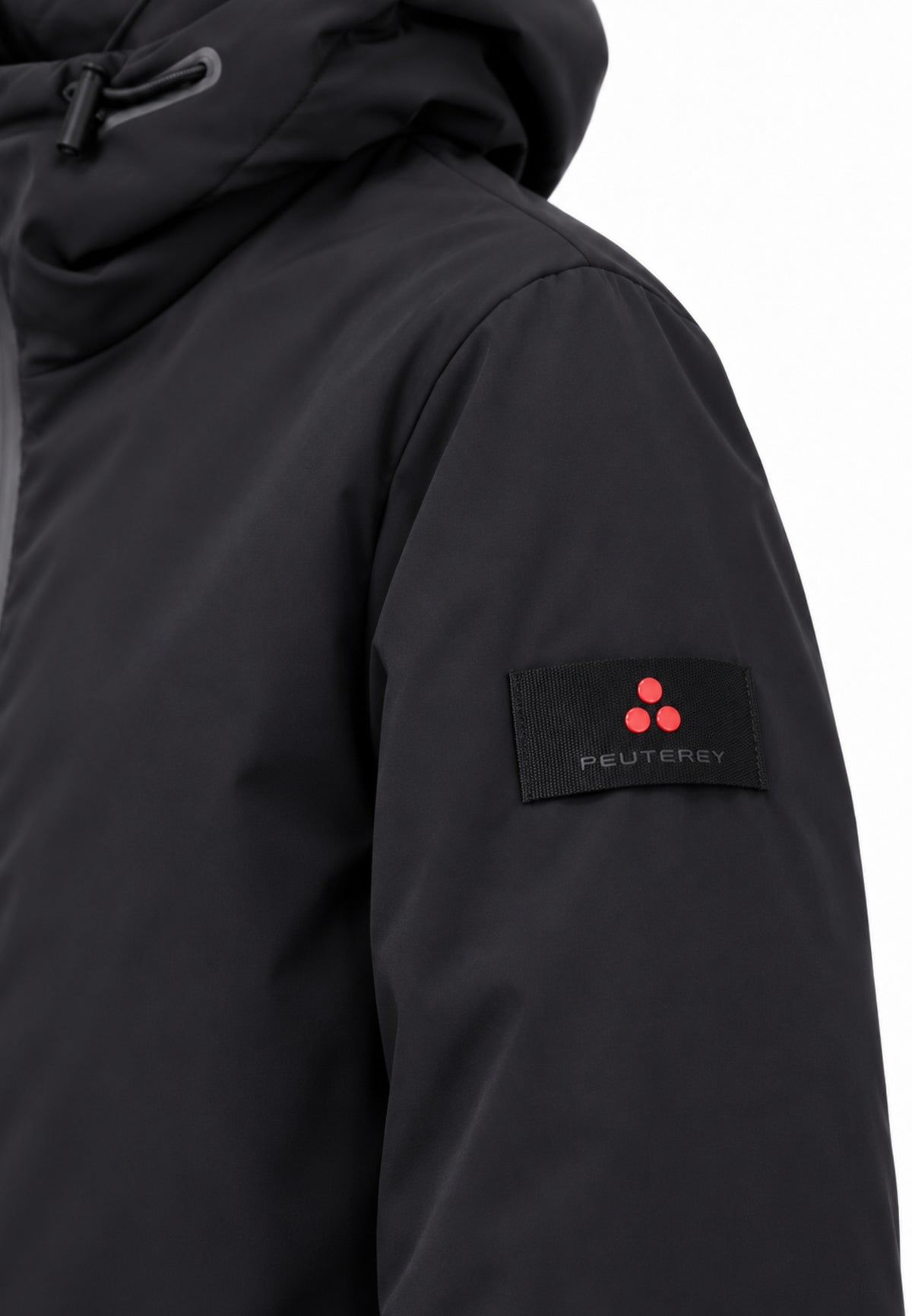 Peuterey GIUBBOTTO NERO CON CAPPUCCIO E TASCHE CON ZIP Bambini e ragazzi SATORU KID.NE_