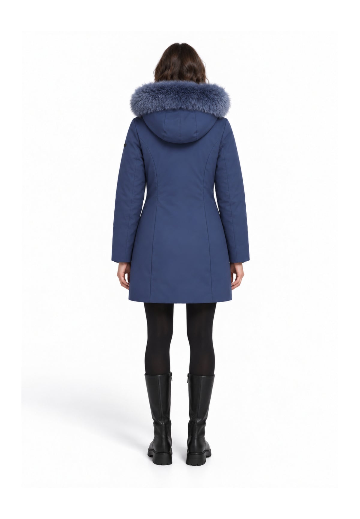 REFRIGIWEAR GIUBBOTTO BLU CON CAPPUCCIO E PELLICCIA Donna LADY TECH FUR JACKET.BLU_