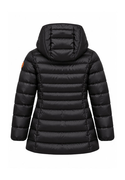 Save the Duck GIUBBOTTO NERO LUNGO SAGOMATO TRAPUNTATO Bambine e ragazze 04-J47300G.NE_