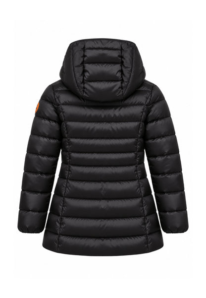 Save the Duck GIUBBOTTO NERO LUNGO SAGOMATO TRAPUNTATO Bambine e ragazze 04-J47300G.NE_