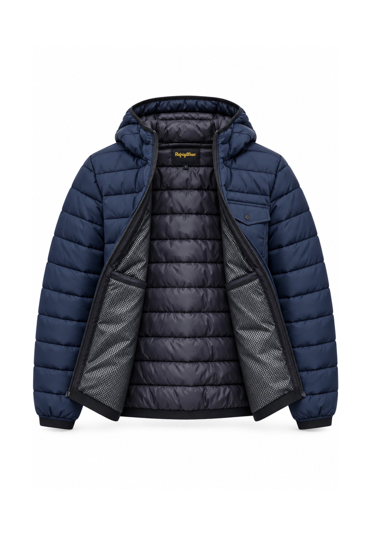 REFRIGIWEAR GIUBBOTTO BLU TRAPUNTATO CON CAPPUCCIO Uomo JOSH JACKET.BLU_