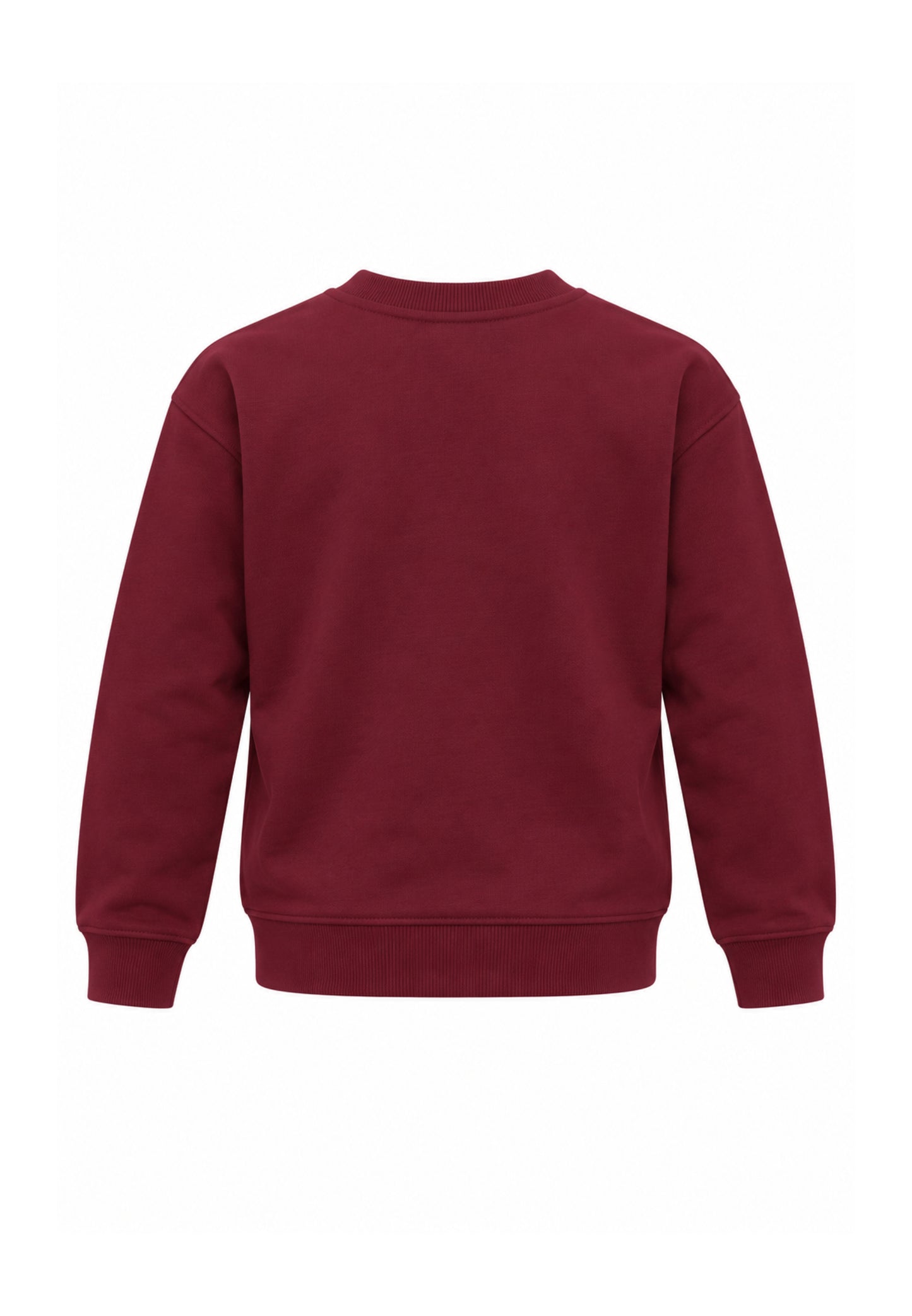 Roy Roger's felpa BORDEAUX GIROCOLLO CON TASCHINO IN DENIM Bambini e ragazzi rz485/00.bordeaux_