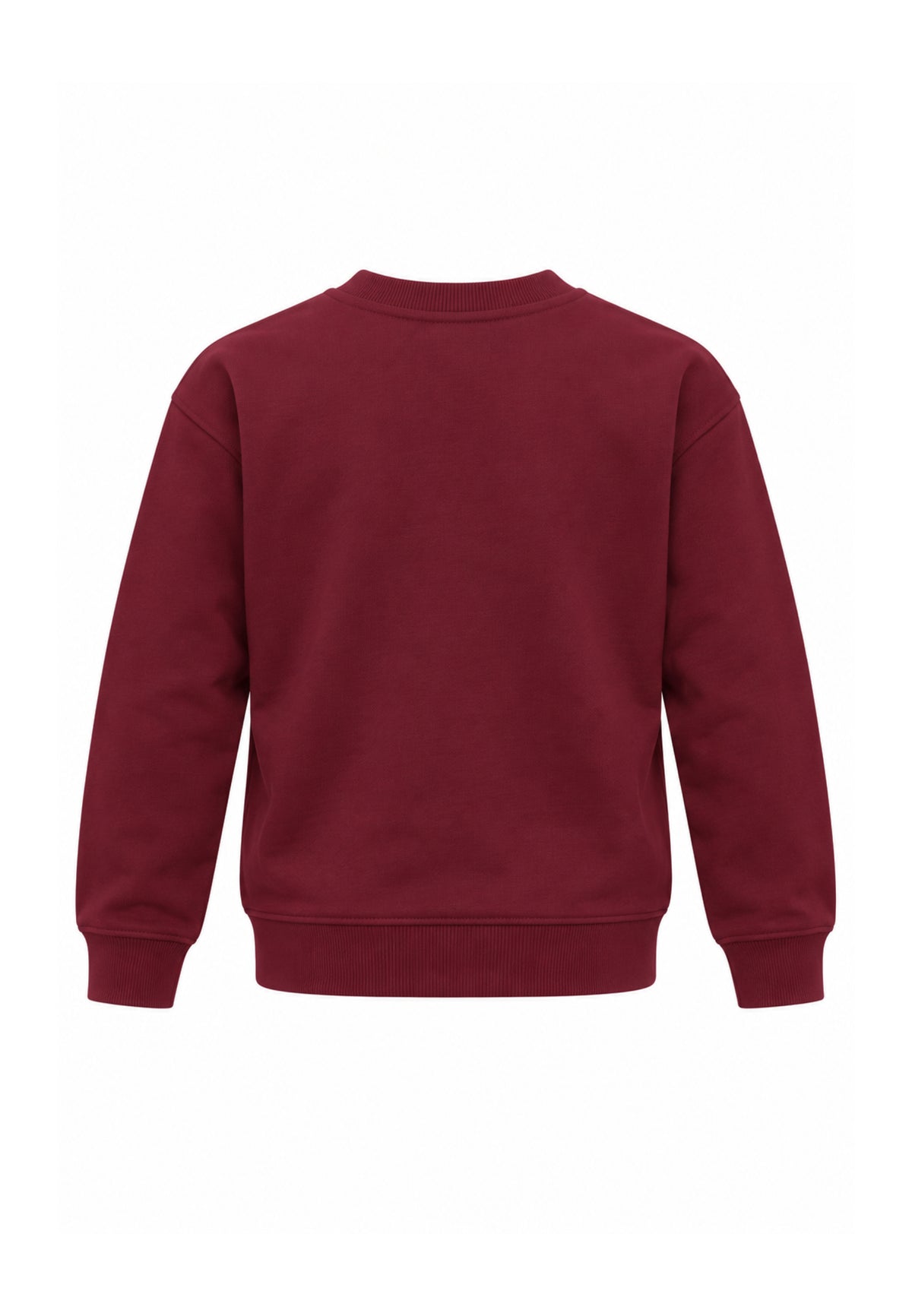 Roy Roger's felpa BORDEAUX GIROCOLLO CON TASCHINO IN DENIM Bambini e ragazzi rz485/00.bordeaux_
