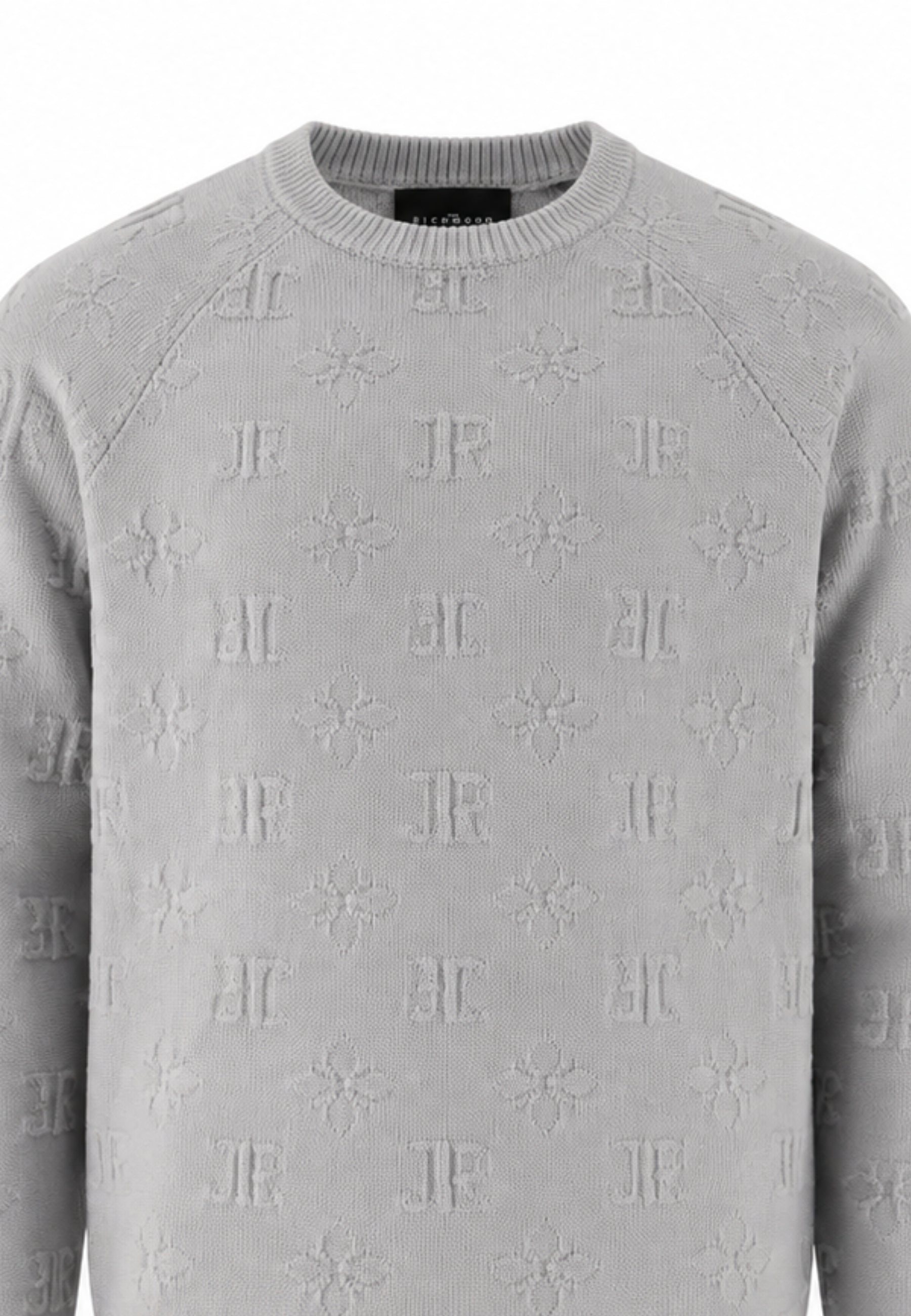 John Richmond MAGLIONE GRIGIO CON LOGO ALL OVER Bambini e ragazzi rba26121ma.grig_