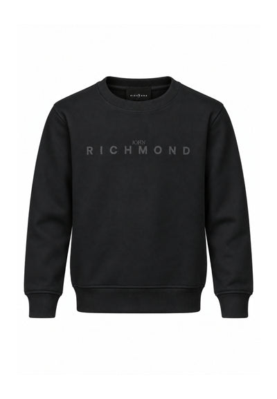 John Richmond FELPA NERA A GIROCOLLO CON LOGO TONO SU TONO Bambini e ragazzi RBA26156FE.NE_