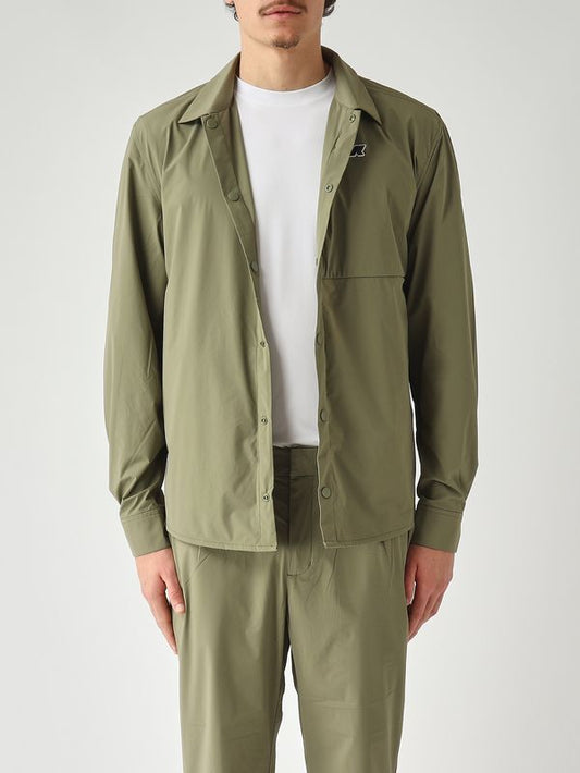 K-Way Camicia uomo Recher in tessuto tecnico stretch