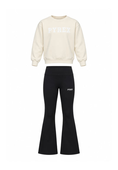 Pyrex COMPLETO PANNA CON FELPA E LEGGINGS Bambine e ragazze 26IPK46305.PANNA_
