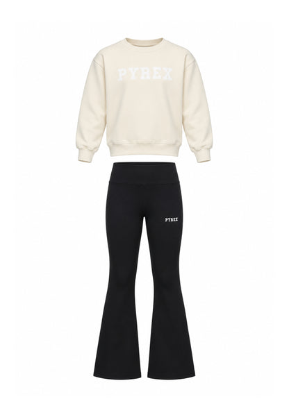 Pyrex COMPLETO PANNA CON FELPA E LEGGINGS Bambine e ragazze 26IPK46305.PANNA_