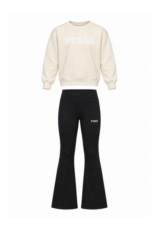 Pyrex COMPLETO PANNA CON FELPA E LEGGINGS Bambine e ragazze 26IPK46305.PANNA_