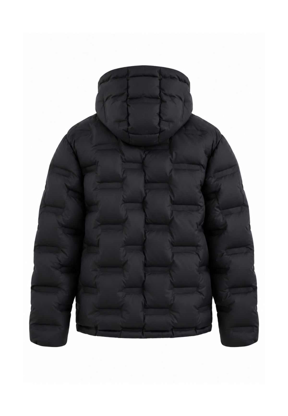 ICEBERGS GIUBBOTTO NERO TRAPUNTATO LOGO Bambini e ragazzi GBICE7306J.NE_