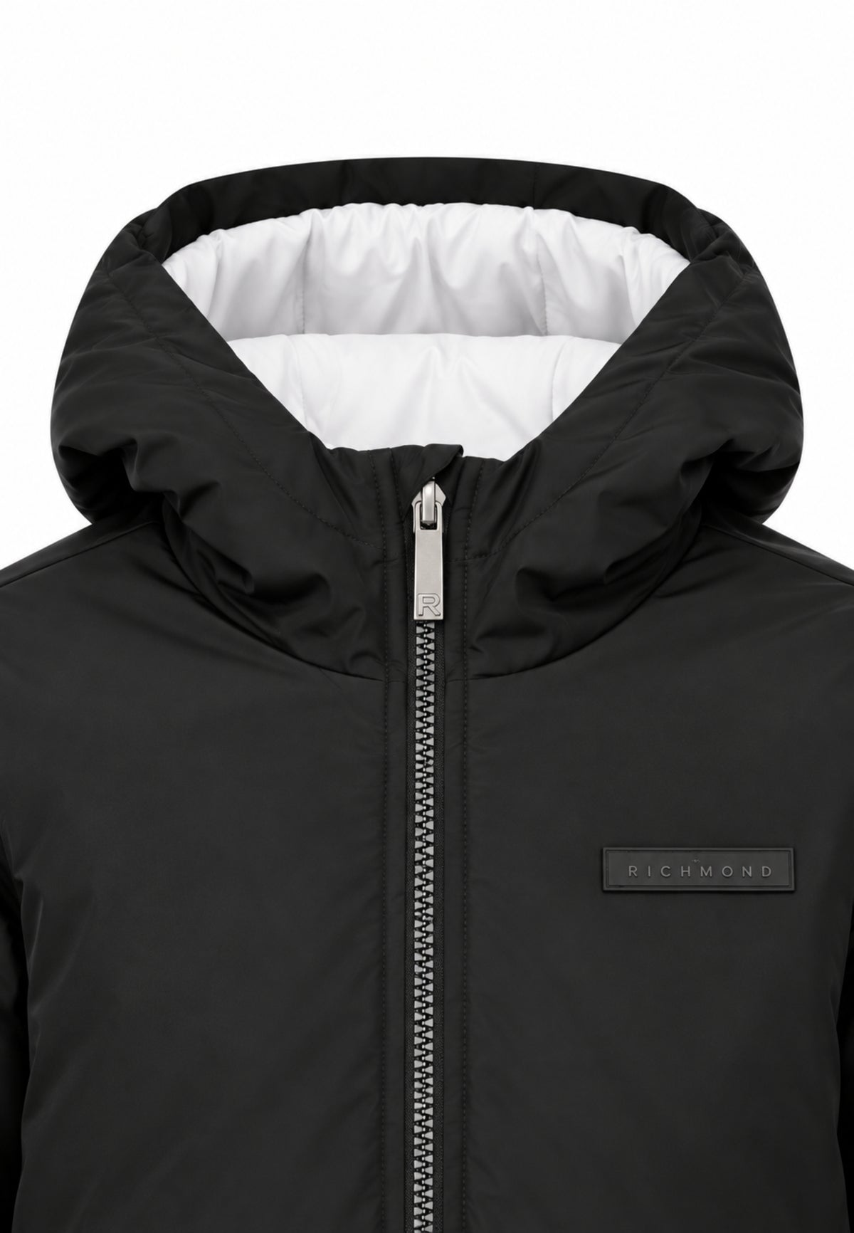 John Richmond GIUBBOTTO NERO REVERSIBILE CON CAPPUCCIO Bambini e ragazzi RBA26036GB.NE_