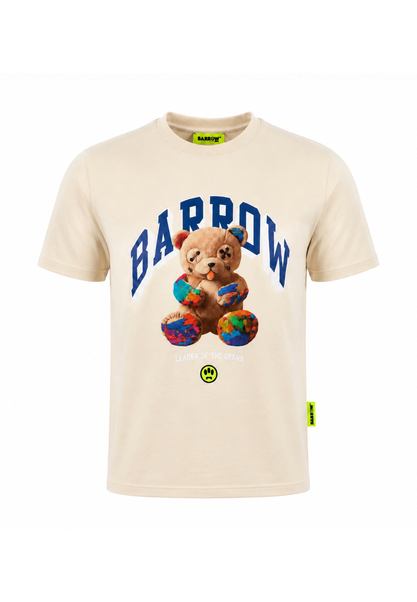 BARROW T SHIRT PANNA A MEZZE MANICHE CON STAMPA ORSO Bambini e ragazzi F6BKJUTH027.PANNA_