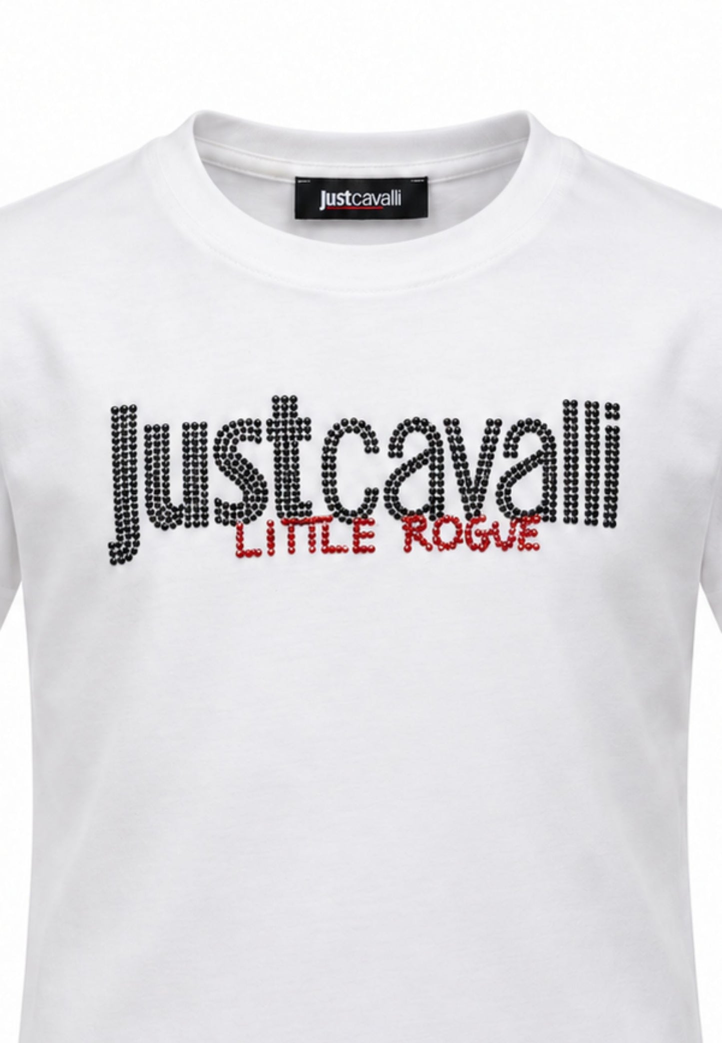 JUST CAVALLI tshirt  PANNA CON LOGO BORCHIATO Bambini e ragazzi jba26156ts.panna_