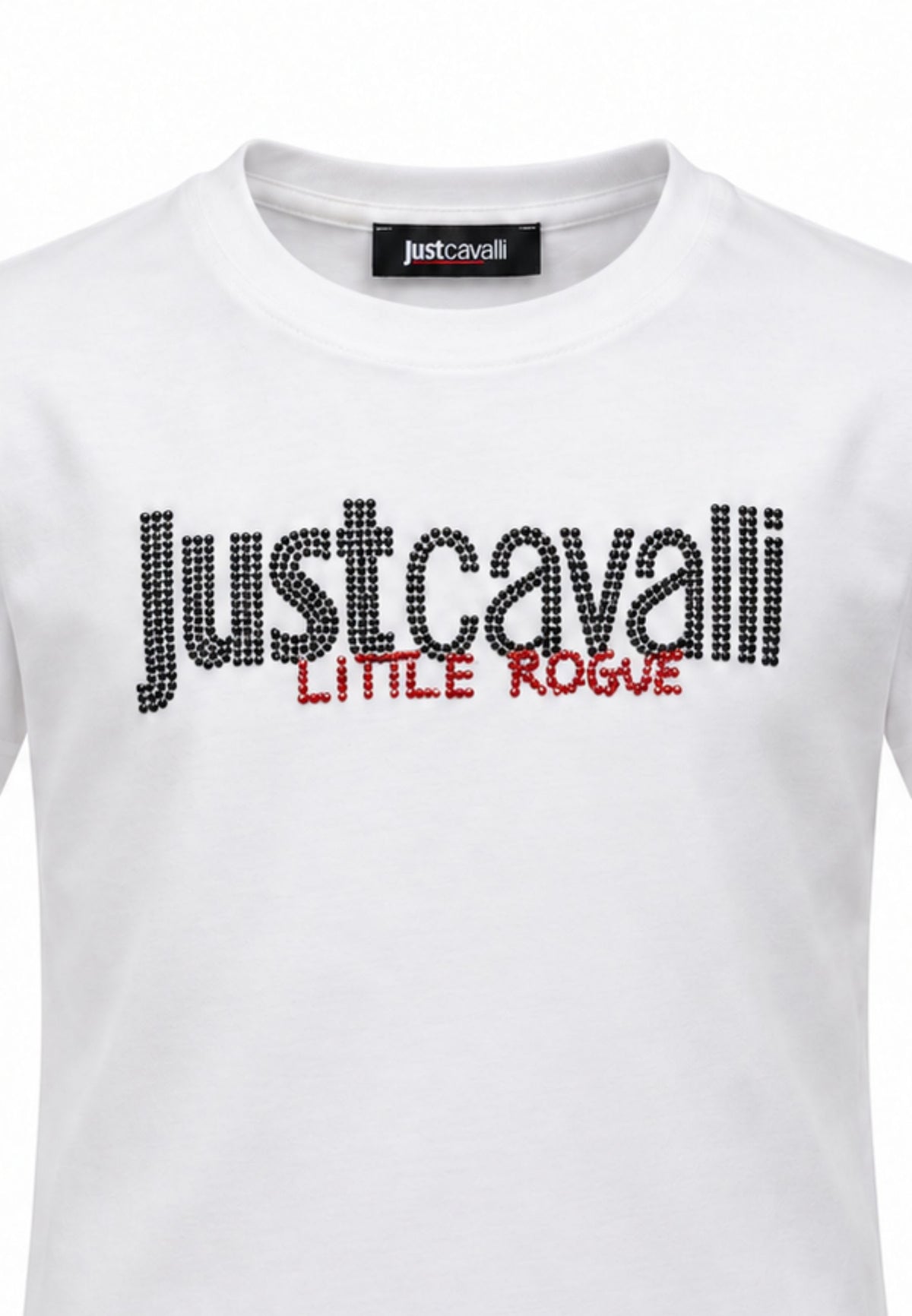 JUST CAVALLI tshirt PANNA CON LOGO BORCHIATO Bambini e ragazzi jba26156ts.panna_