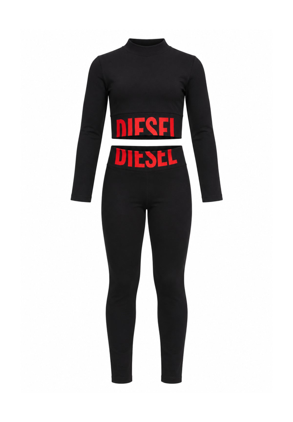 Diesel COMPLETO NERO CROP TOP E LEGGINGS Bambine e ragazze TCEFILS+PCEFY.NE_