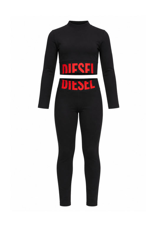 Diesel COMPLETO NERO CROP TOP E LEGGINGS Bambine e ragazze TCEFILS+PCEFY.NE_