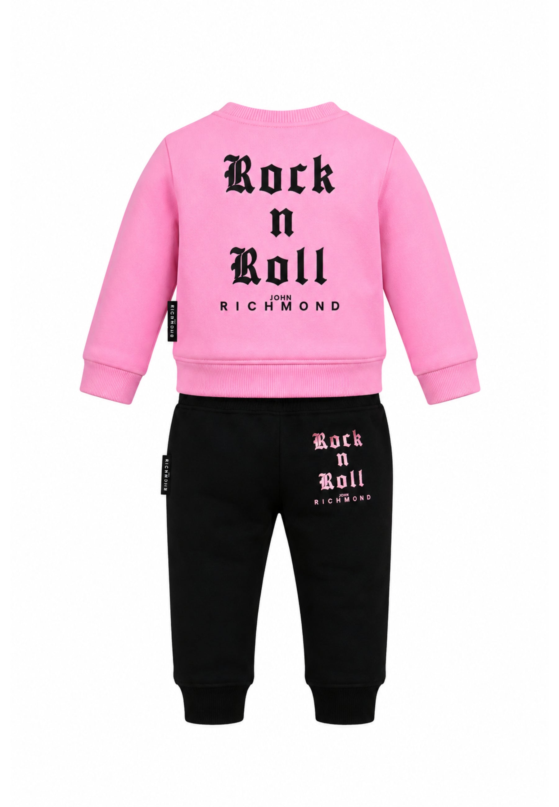 John Richmond completo tuta ROSA CON MAXI SCRITTE DIETRO Bambine e ragazze ria26064cf.rosa_