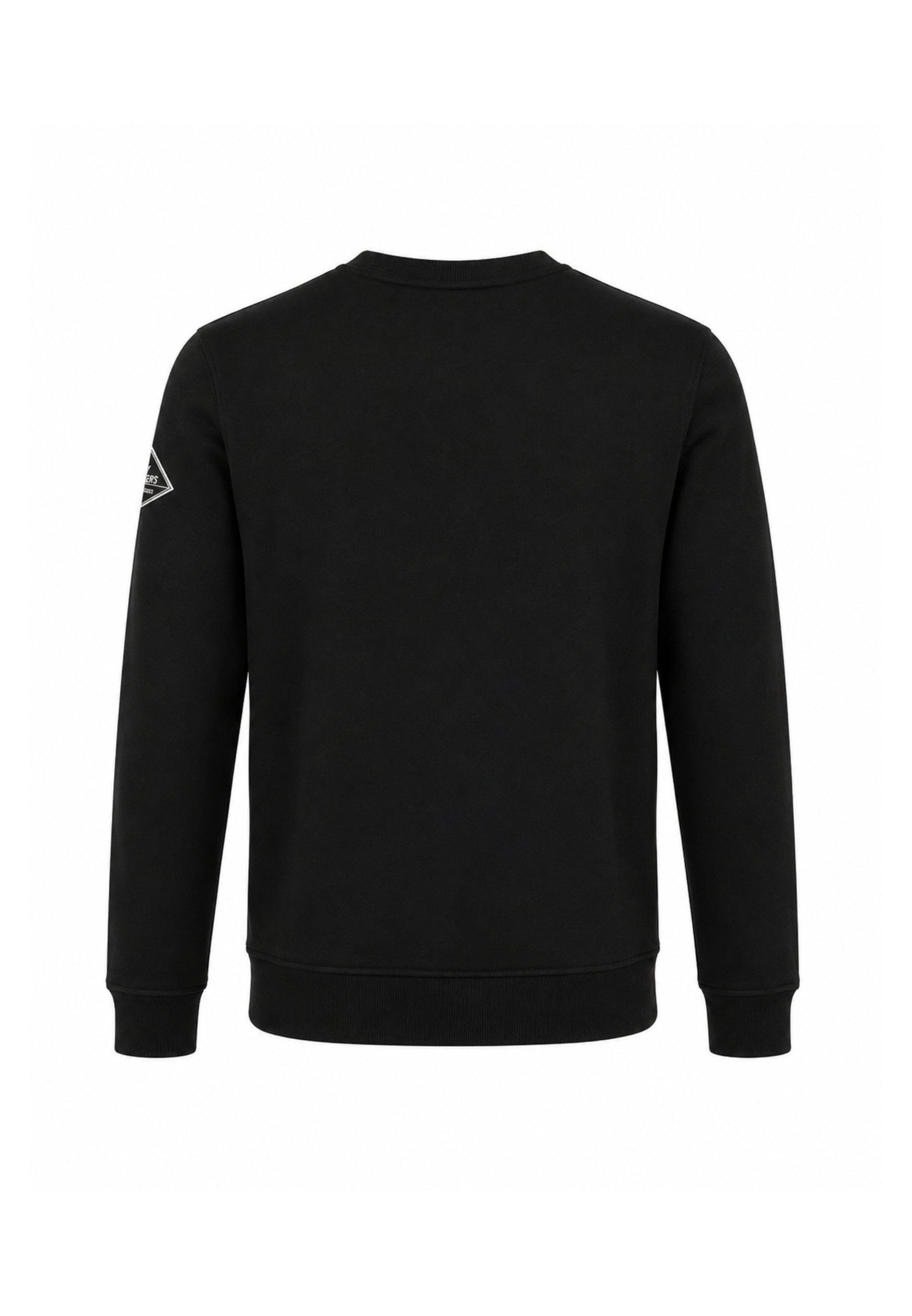 Roy Roger's felpa nera girocollo con logo gommato piccolo Bambini e ragazzi rz486/00.nero_