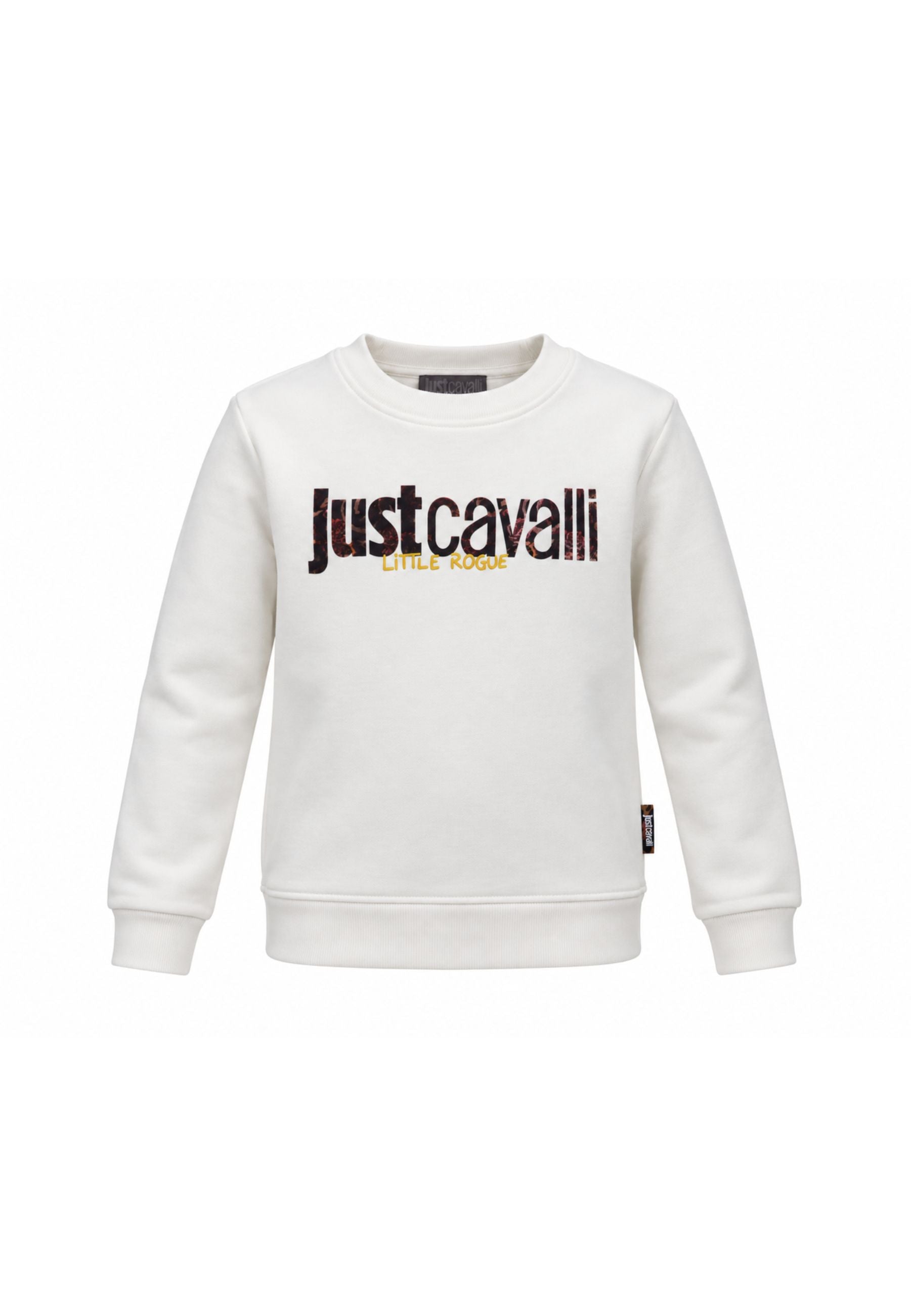 JUST CAVALLI felpa PANNA GIROCOLLO CON logo A FANTASIA Bambine e ragazze jga26168fe.panna_
