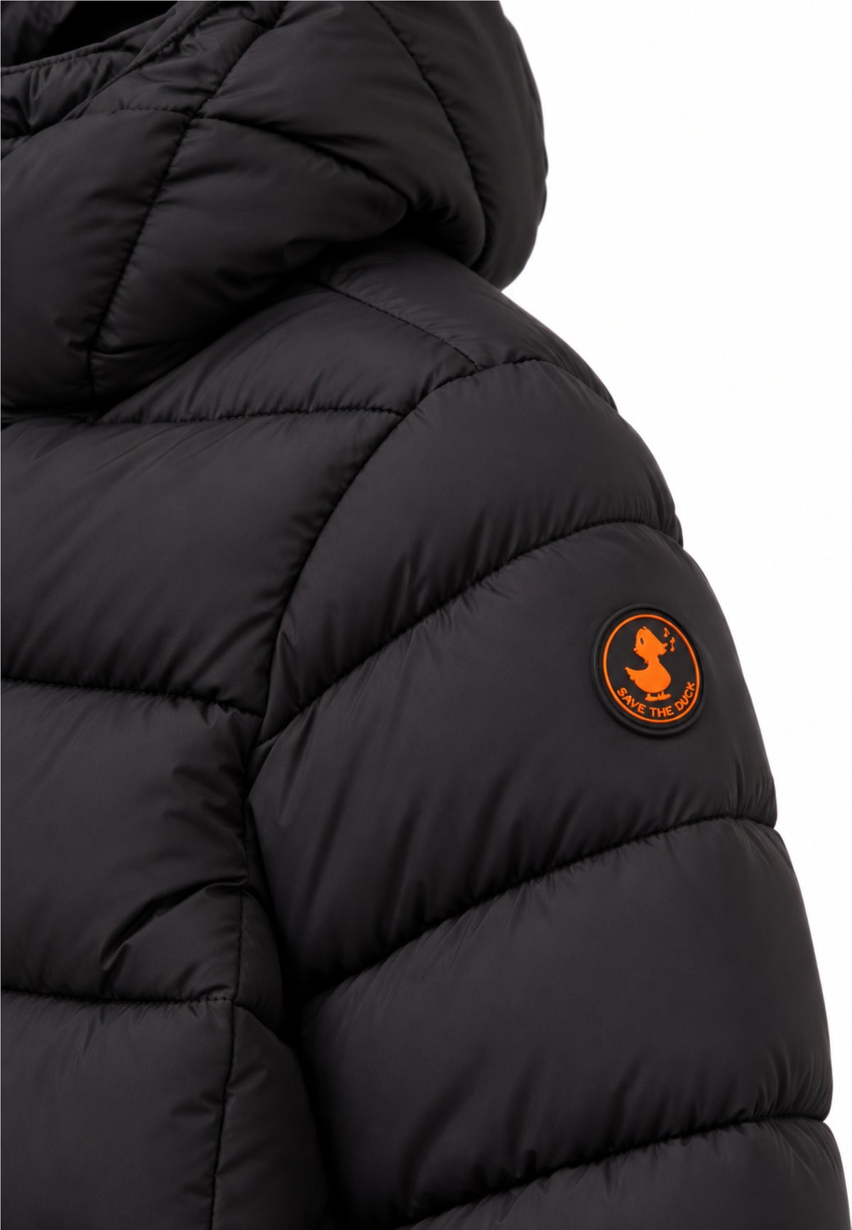 Save the Duck GIUBBOTTO NERO TRAPUNTATO CON CAPPUCCIO Bambini e ragazzi 01-J35560B.NE_