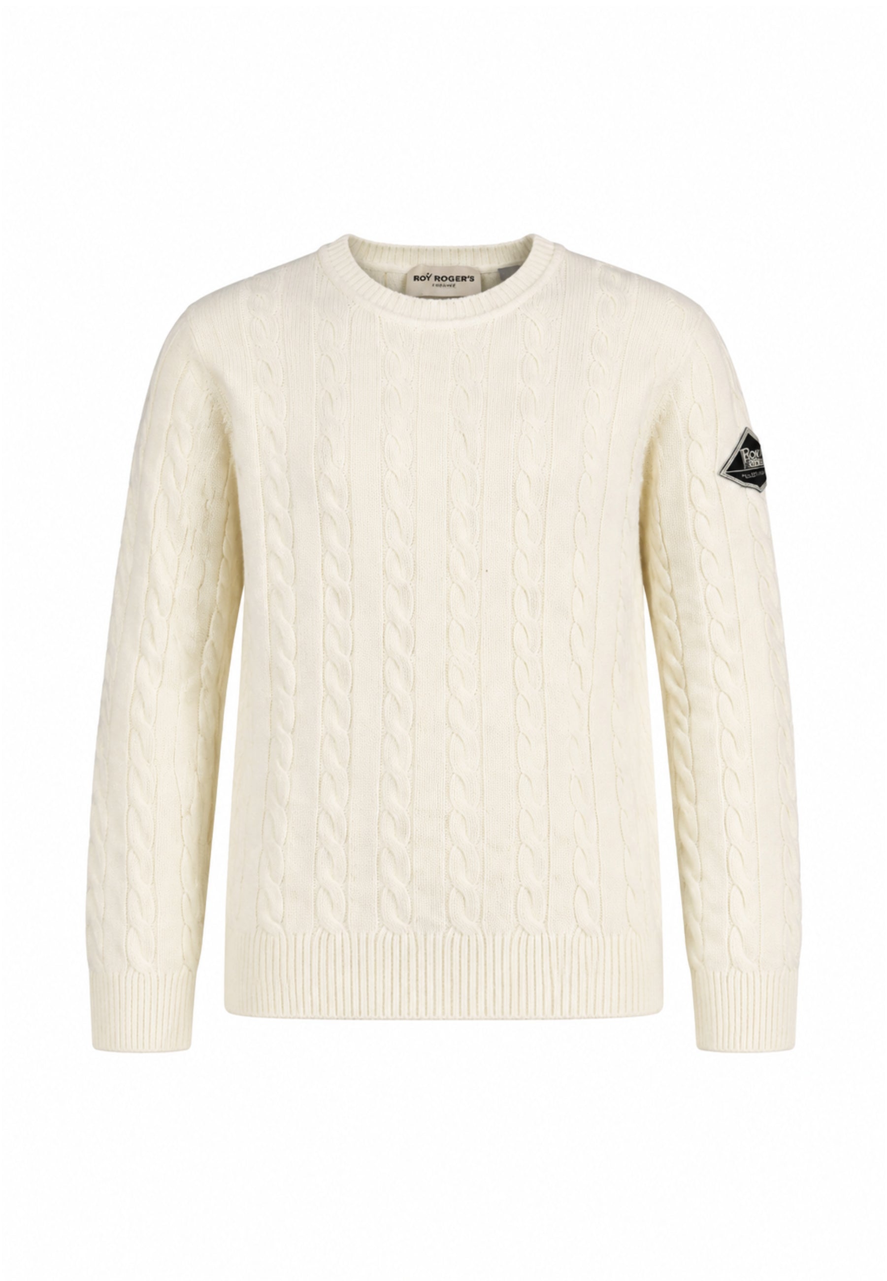 Roy Roger's magliONE PANNA INTRECCIATO CON TOPPA SUL BRACCIO Bambini e ragazzi rx401/00.panna_