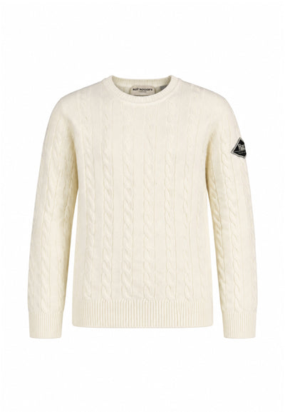 Roy Roger's magliONE PANNA INTRECCIATO CON TOPPA SUL BRACCIO Bambini e ragazzi rx401/00.panna_