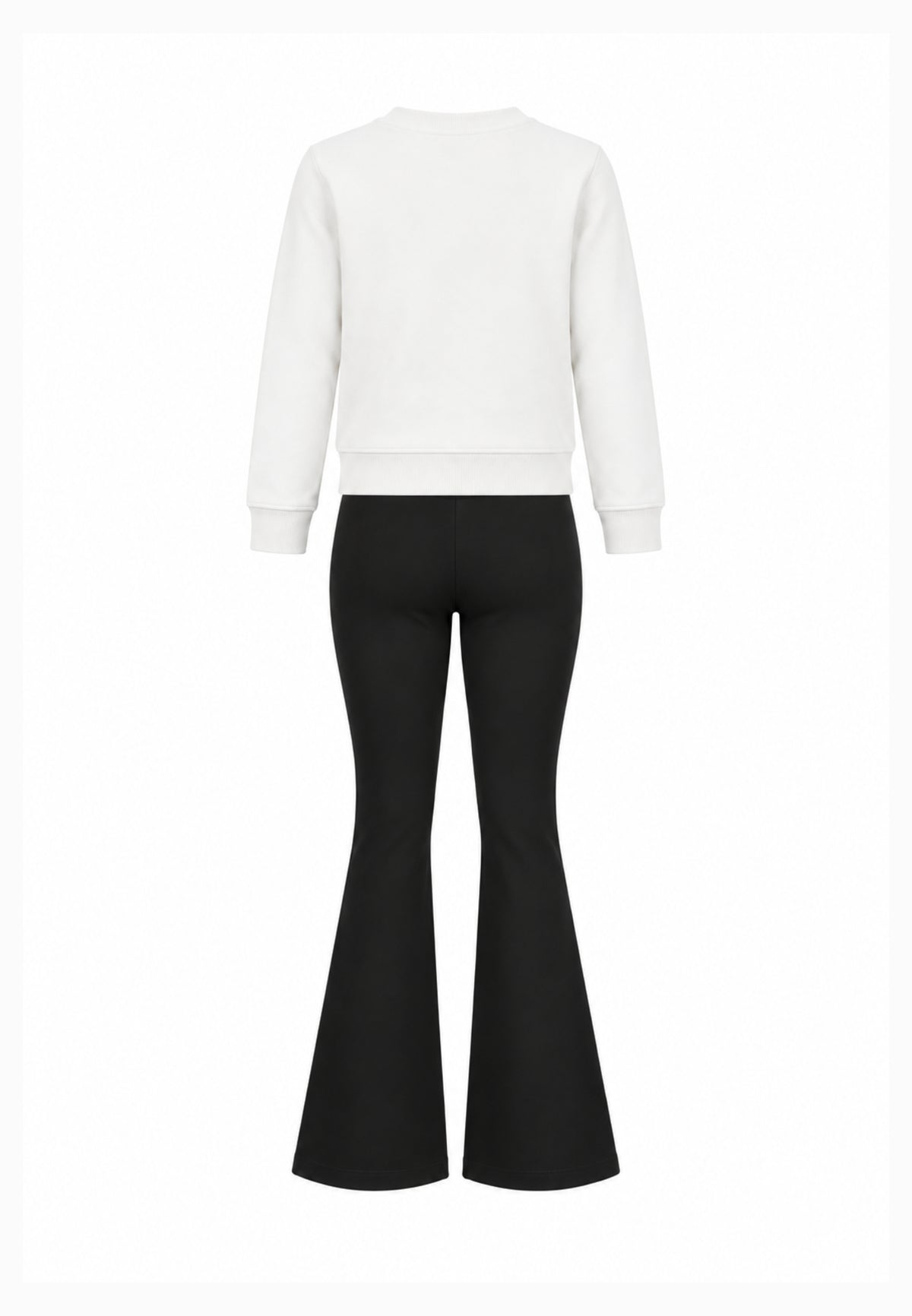 JUST CAVALLI completo bianco con felpa girocollo e leggings a zampa Bambine e ragazze jga26174fe.bia_