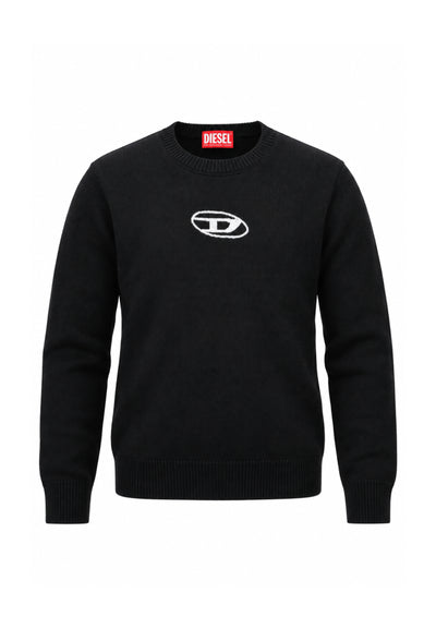 Diesel MAGLIONCINO NERO CON LOGO CENTRALE Bambini e ragazzi KLIMO.NE_