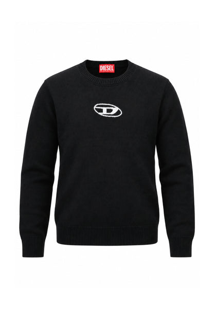 Diesel MAGLIONCINO NERO CON LOGO CENTRALE Bambini e ragazzi KLIMO.NE_