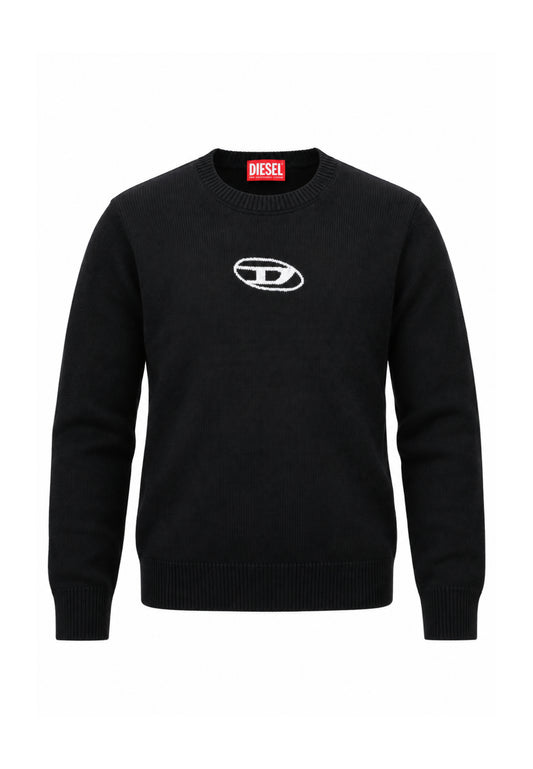 Diesel MAGLIONCINO NERO CON LOGO CENTRALE Bambini e ragazzi KLIMO.NE_