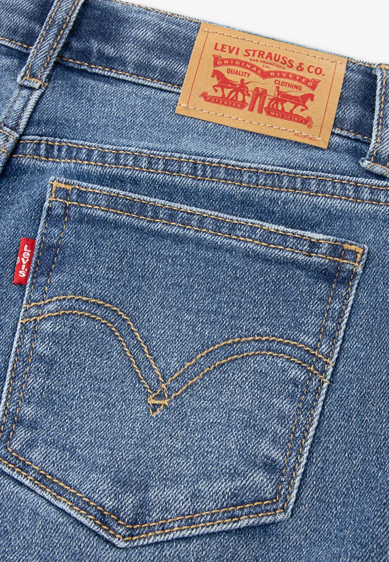 Levi's JEANS BLU DENIM WIDE LEG A CINQUE TASCHE Bambini e ragazzi 4eg381-mfm.denim_
