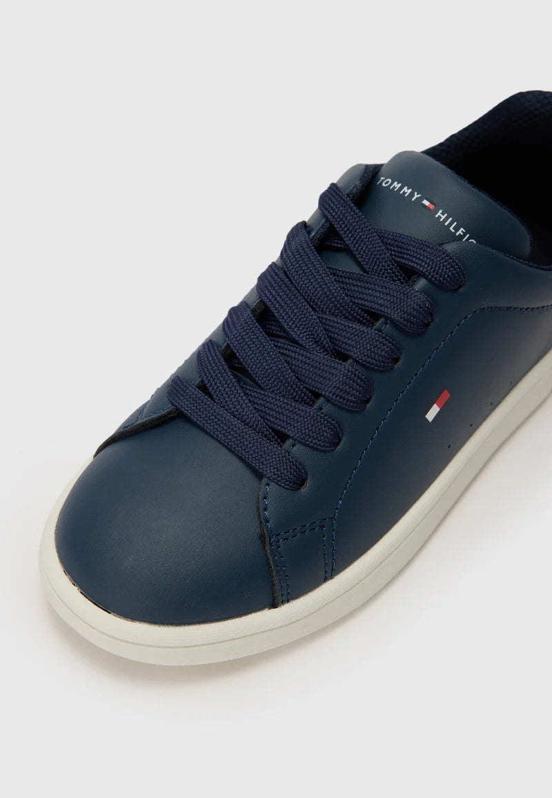 TOMMY HILFIGER SCARPE BLU CON LACCI ABBINATI E SUOLA BIANCA Bambini e ragazzi 92-T3X9-34073-1355X007.BLU_