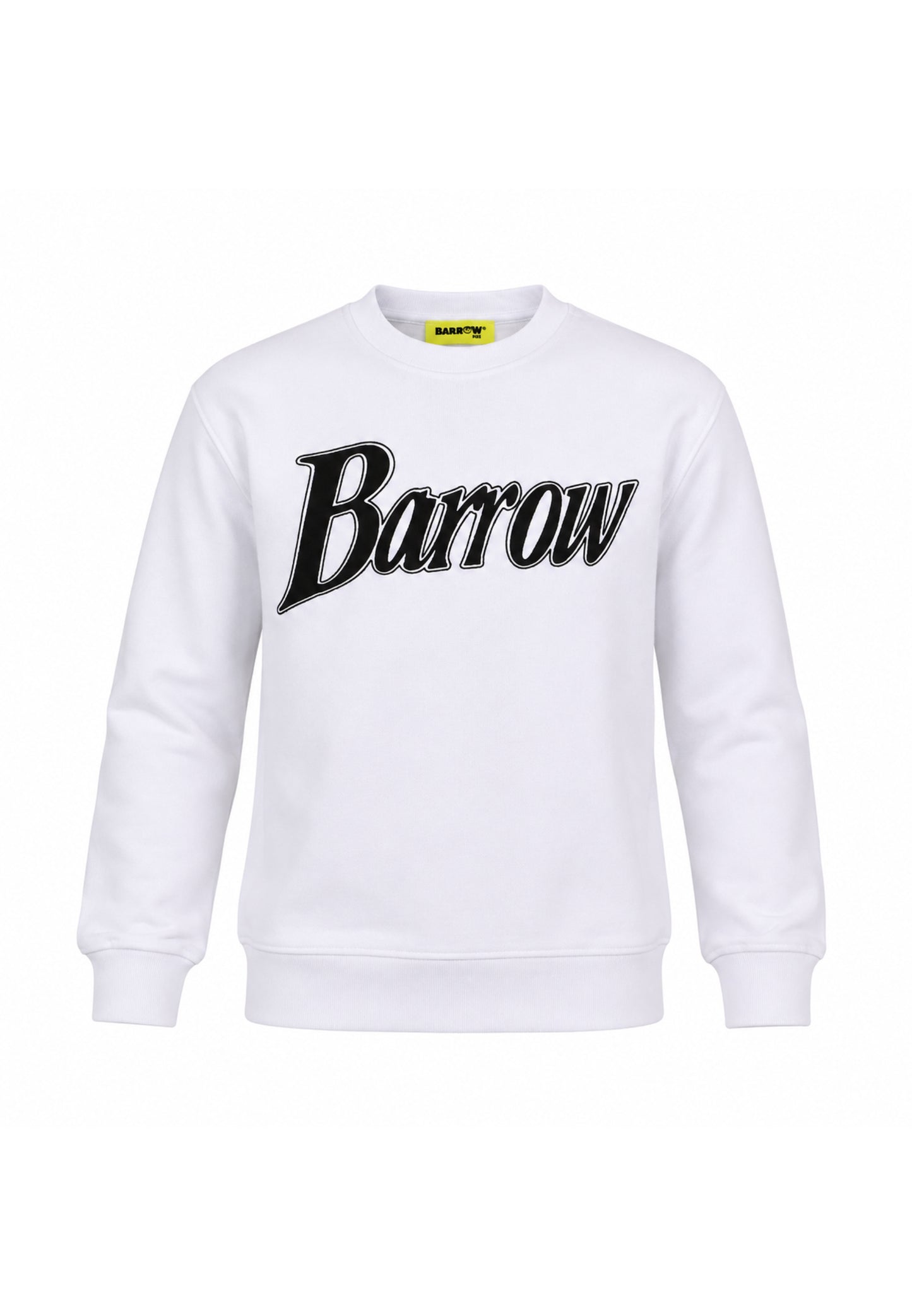 BARROW FELPA BIANCA GIROCOLLO CON LOGO DAVANTI E STAMPA ORSETTO DIETRO Bambini e ragazzi F6BKJUSW162.BIA_
